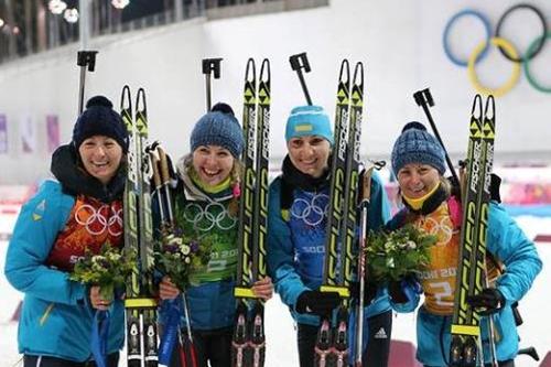 Equipe de ouro do biatlo ucraniano / Foto: NOC of Ukraine / Facebook